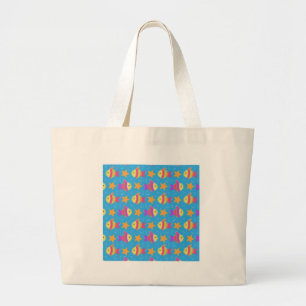 Bolso De Tela Gigante Patrón De Pescado Y Pescado Estelar