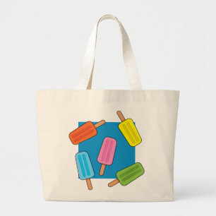 Bolso De Tela Gigante Patrón de Popsicles Coloridos