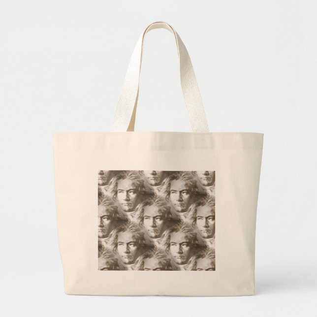 Bolso De Tela Gigante Patrón de retrato de Beethoven (Frente)