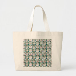 Bolso De Tela Gigante Patrón floral de tortuga marina tropical | Océano
