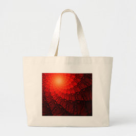 Bolso De Tela Gigante Patrón Fractal Rojo