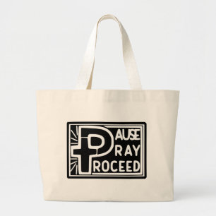 BOLSO DE TELA GIGANTE PAUSA PRAY PROCEDE