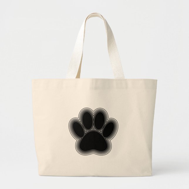 Bolso De Tela Gigante Paw De Perro Con Salidas (Frente)