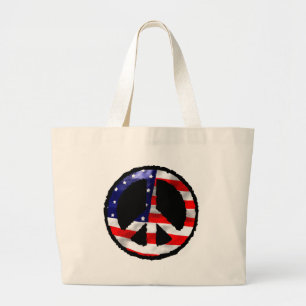 Bolso De Tela Gigante Paz americana