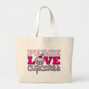 Bolso De Tela Gigante ¡Paz, amor y magdalenas!