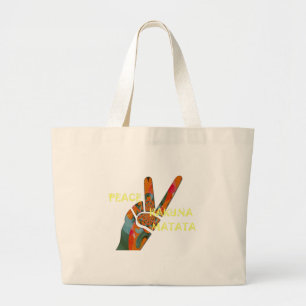 Bolso De Tela Gigante Paz de Hakuna Matata