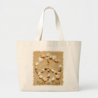 Bolso De Tela Gigante Paz en el signo de la paz Totebag del Seashell de