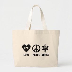 Bolso De Tela Gigante Paz LPN del amor