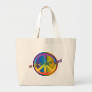 Bolso De Tela Gigante Paz Om Shanti