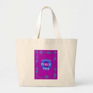Bolso De Tela Gigante Paz Sea Con La Impresión Inspiradora