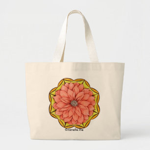 Bolso De Tela Gigante PEACH POINSETTIA Tote Bag
