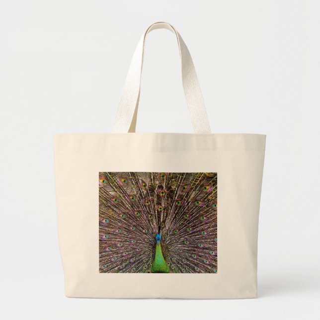 Bolso De Tela Gigante Peacock (Frente)