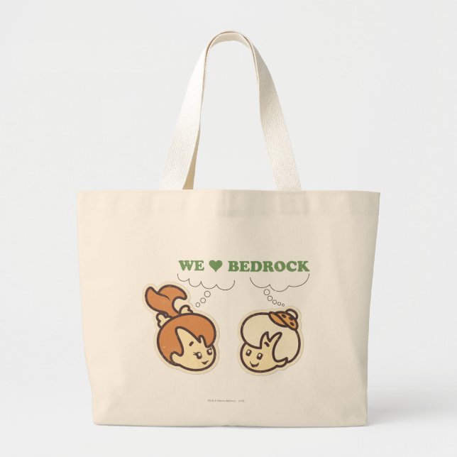 Bolso De Tela Gigante PEBBLES™ y Bam Bam Love Bedrock (Frente)