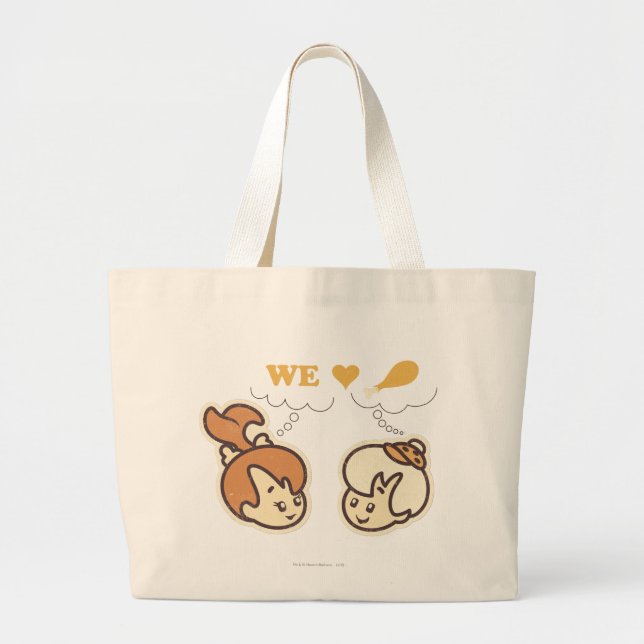 Bolso De Tela Gigante PEBBLES™ y Bam Bam Love Food (Frente)