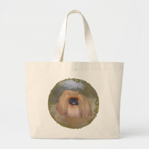 Bolso De Tela Gigante Pekinés Real
