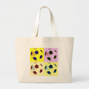 Bolso De Tela Gigante Pelotas de fútbol de arte pop