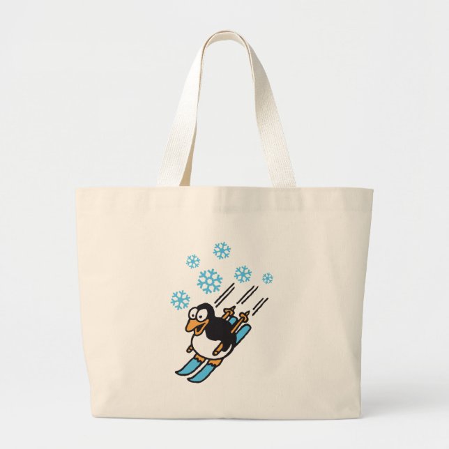 Bolso De Tela Gigante penguin ski (Frente)