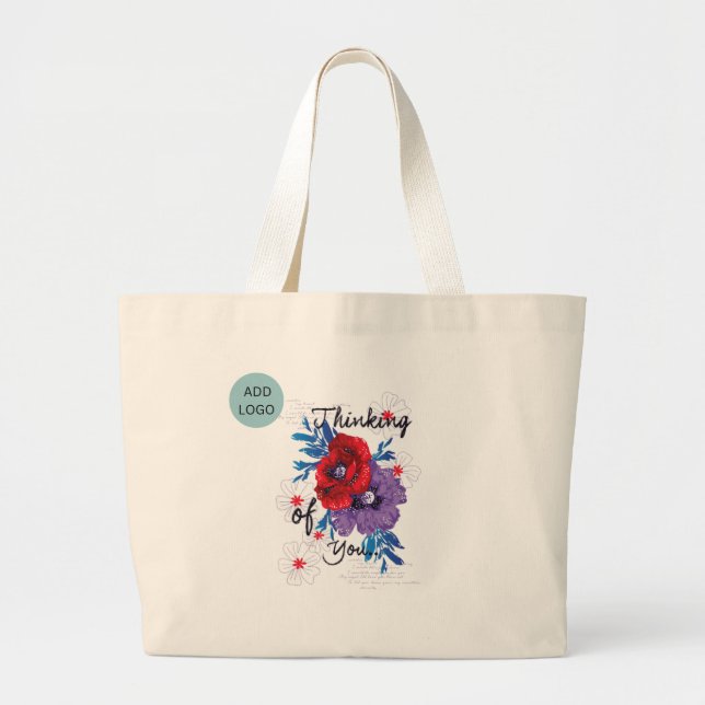 Bolso De Tela Gigante Pensando en ti (Frente)