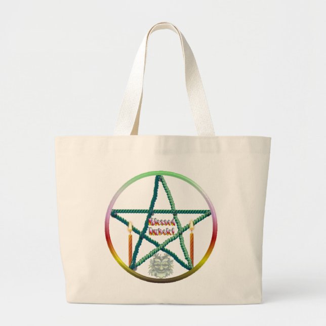 Bolso De Tela Gigante Pentáculo de Imbolc (Frente)