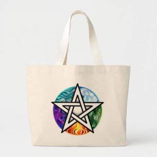 Bolso De Tela Gigante Pentagrama de Wiccan