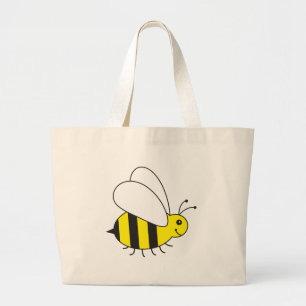 Bolso De Tela Gigante Pequeña abeja divertida de la miel linda