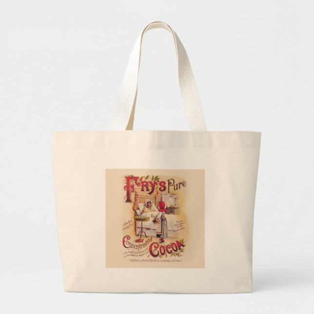 Bolso De Tela Gigante Pequeño cacao de capucha roja (Frente)