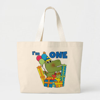 Bolso De Tela Gigante Pequeño Dino Primer Cumpleaños camisetas y regalos