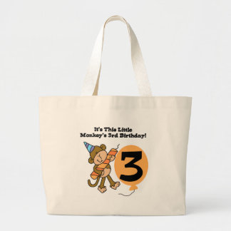 Bolso De Tela Gigante Pequeño mono, camisetas de cumpleaños y regalos