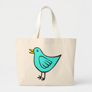 Bolso De Tela Gigante Pequeño pájaro 02