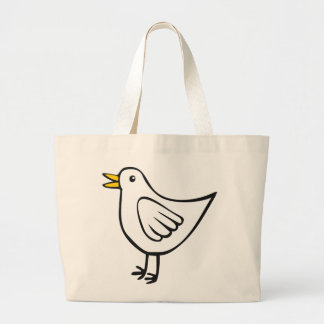 Bolso De Tela Gigante Pequeño pájaro 03