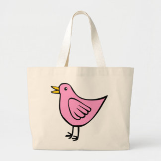 Bolso De Tela Gigante Pequeño pájaro 04