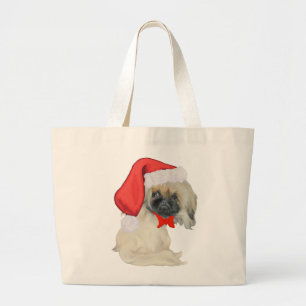 Bolso De Tela Gigante Pequeño Santa Pekinés