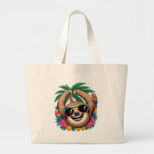 Bolso De Tela Gigante Perezoso Tropical Kawaii – Vibraciones Veraniegas