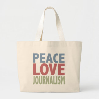 Bolso De Tela Gigante Periodismo del amor de la paz