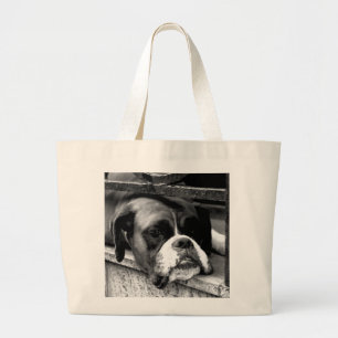 Bolso De Tela Gigante Perro Boxer en Windowsill jtcnm
