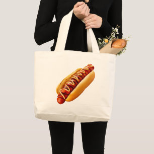 Bolso De Tela Gigante Perro caliente de SlipperyJoe's con vibra de BBQ d