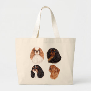 Bolso De Tela Gigante Perro de aguas de juguete inglés (rey Charles) lo