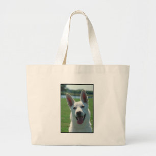 Bolso De Tela Gigante Perro de pastor alemán blanco