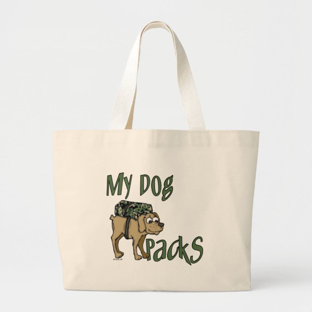 Bolso De Tela Gigante Perro del campamento (Frente)