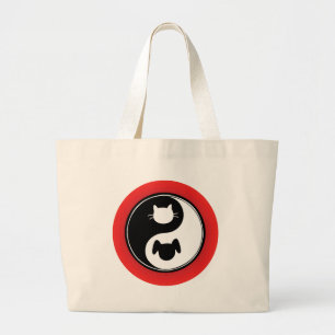 Bolso De Tela Gigante Perro del gato de Yin Yang