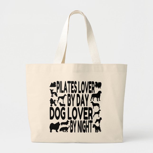 Bolso De Tela Gigante Perro Lover Pilates Lover (Frente)