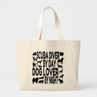 Bolso De Tela Gigante Perro Lover Scuba Diver