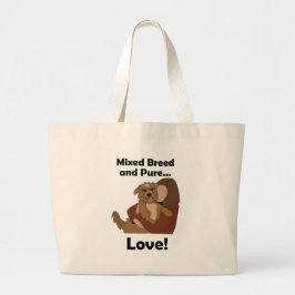 Bolso De Tela Gigante Perro Mestizo Amor Puro Cumpleaños Mascota 
