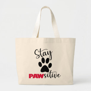 Bolso De Tela Gigante Perro Paw Motivation Pun