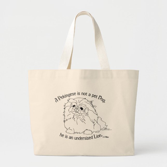 Bolso De Tela Gigante Perro pequinés (Frente)