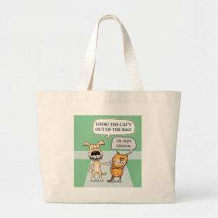 Bolso De Tela Gigante Perro y gato divertidos