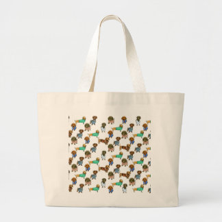 Bolso De Tela Gigante Perros de salchicha/dachshunds con los puentes