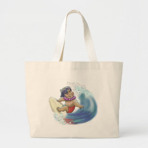 Bolso De Tela Gigante persona que practica surf hawaiana