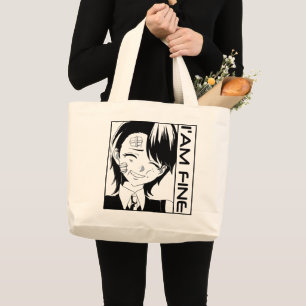 Bolso De Tela Gigante Personaje de Anime Adorable: "ESTOY BIEN"