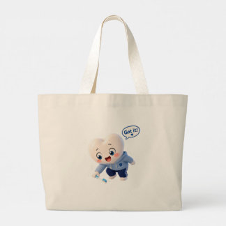 Bolso De Tela Gigante Personaje de diente lindo "¡Lo tengo!" Higienista